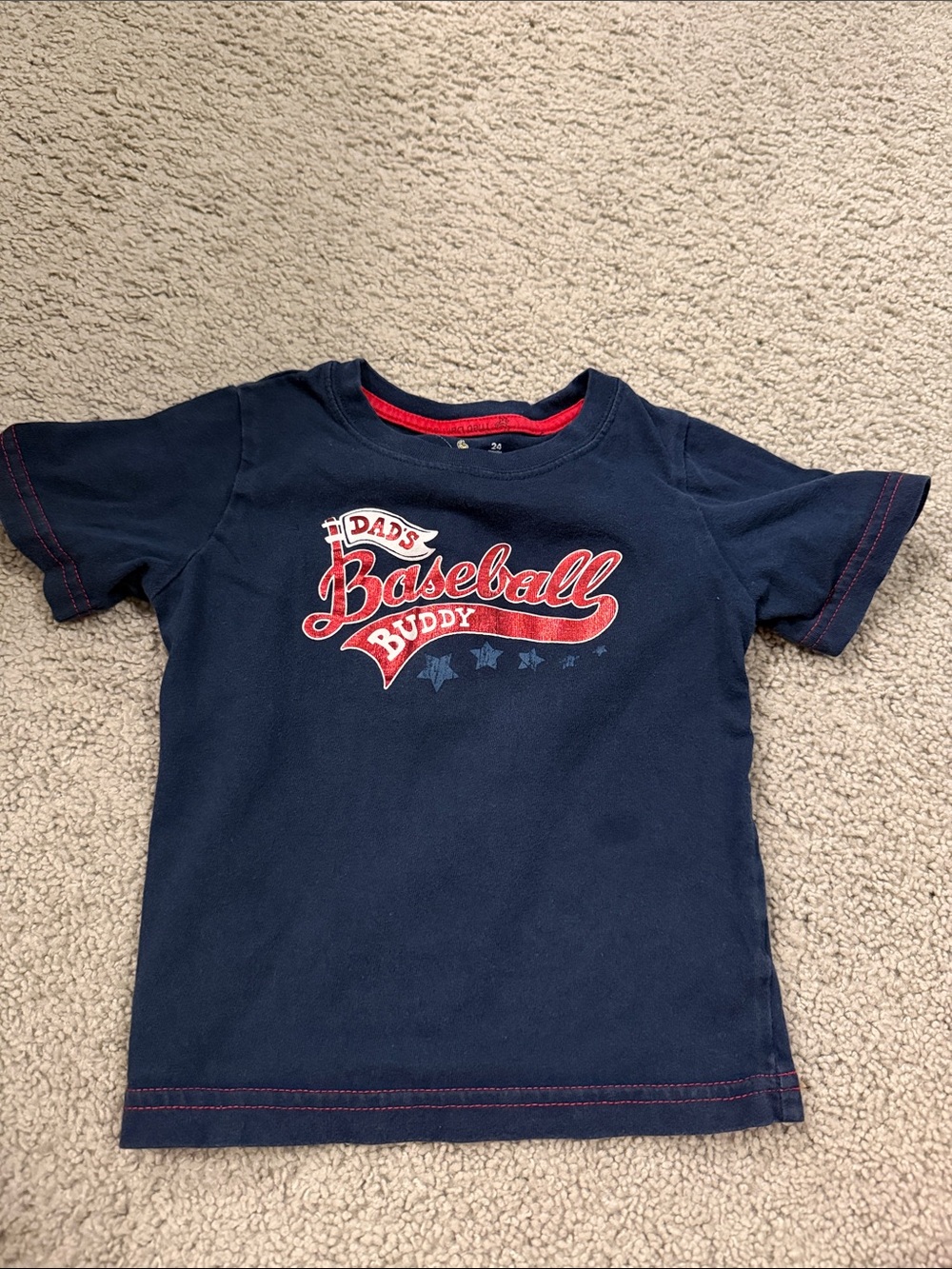 jumping beans Navy Blue Tee with Red & White Baseball Graphic
